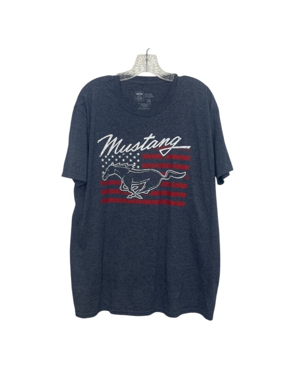 Ford Mustang Graphic Tee‎ Tshirt Mens XL Blue Official Licensed Casual Summer